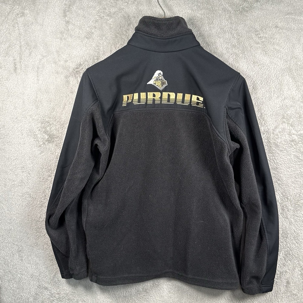 Purdue University Boilermakers Columbia Zip Up Jacket Women S Black Fleece NCAA - Picture 2 of 7